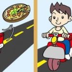 IQ test: najděte 3 rozdíly na obrázku poslíčka s pizzou