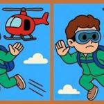 Super hádanka: najděte 3 rozdíly na obrázku parašutisty za 17